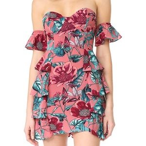 For Love and Lemons Flamenco Strapless dress